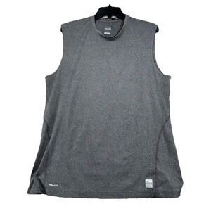 Nike Shirt‎ Mens Large Gray Active Dri Fit Sleeveless Tank Top Pro Running